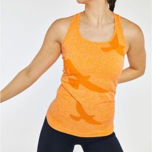 Oiselle Flyte tank. Bright orange/clementine. size M.